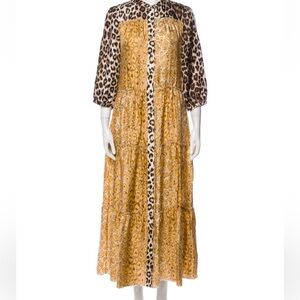 La Prestic Ouistan Flore Silk Maxi Dress